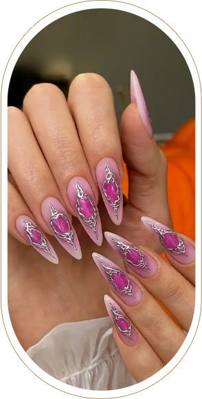 Pink Nail Art